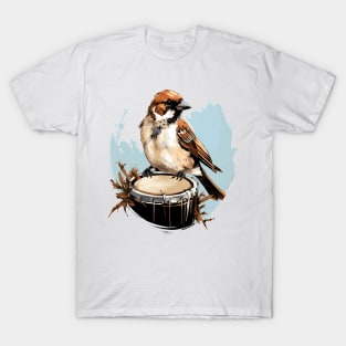 Sparrow And Drum T-Shirt